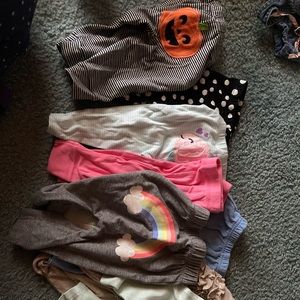 8 baby girl pants size 3-6 mo